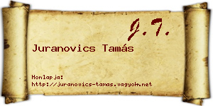 Juranovics Tamás névjegykártya
