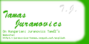 tamas juranovics business card